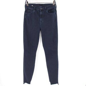 mother jeans women's 28 the stunner zip two step fray holding hands denim cotton